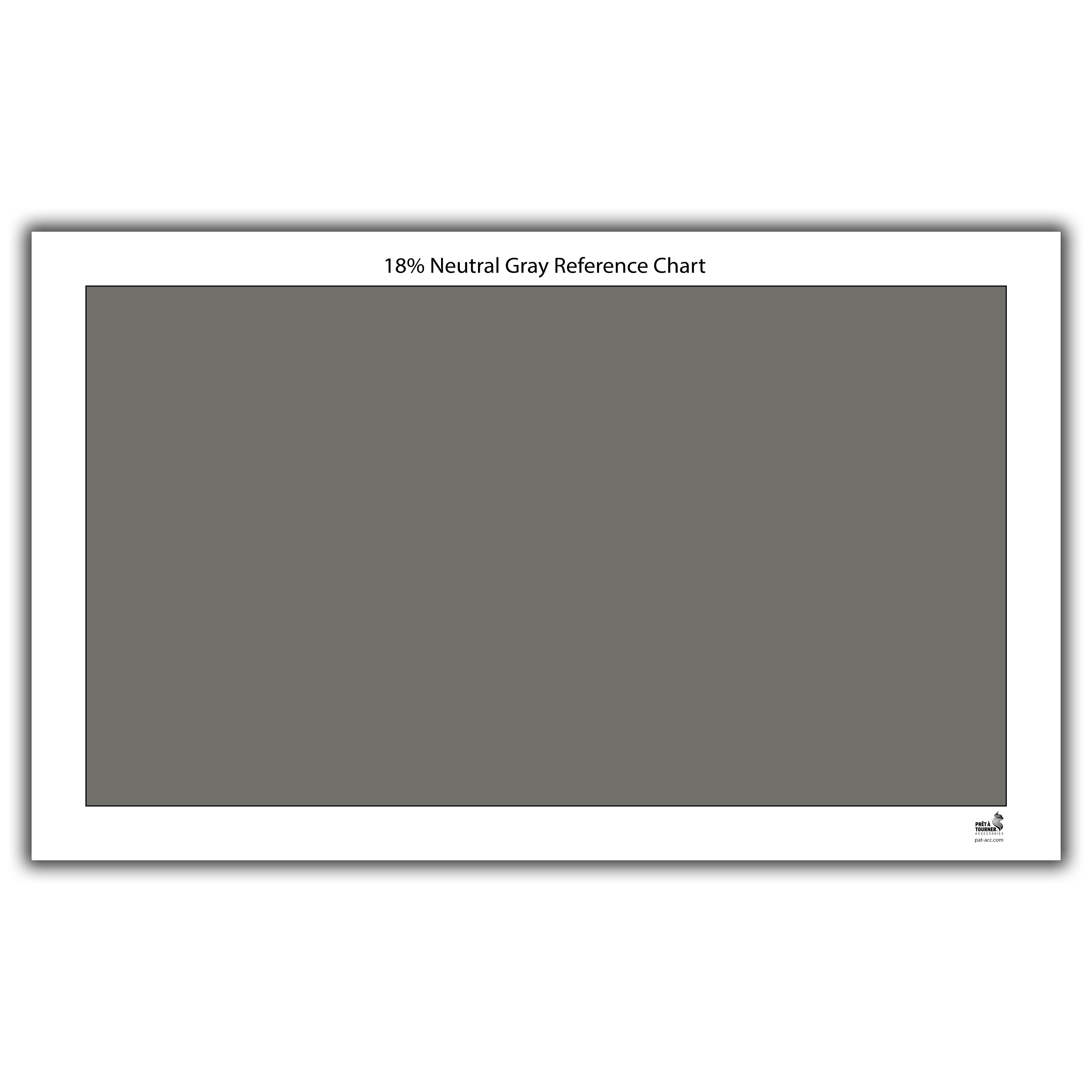 Charte gris neutre 18% PAT