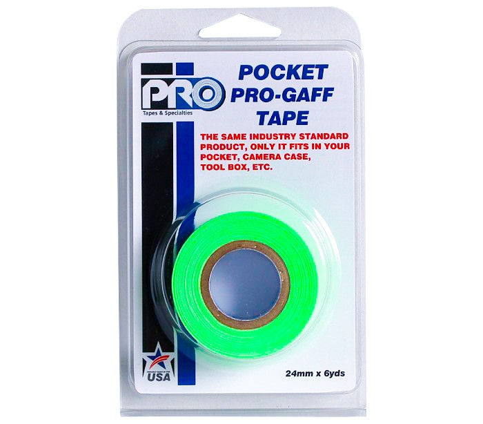 Rouleau Mini Gaffer fluo tissu 25 mm x 5.5 m