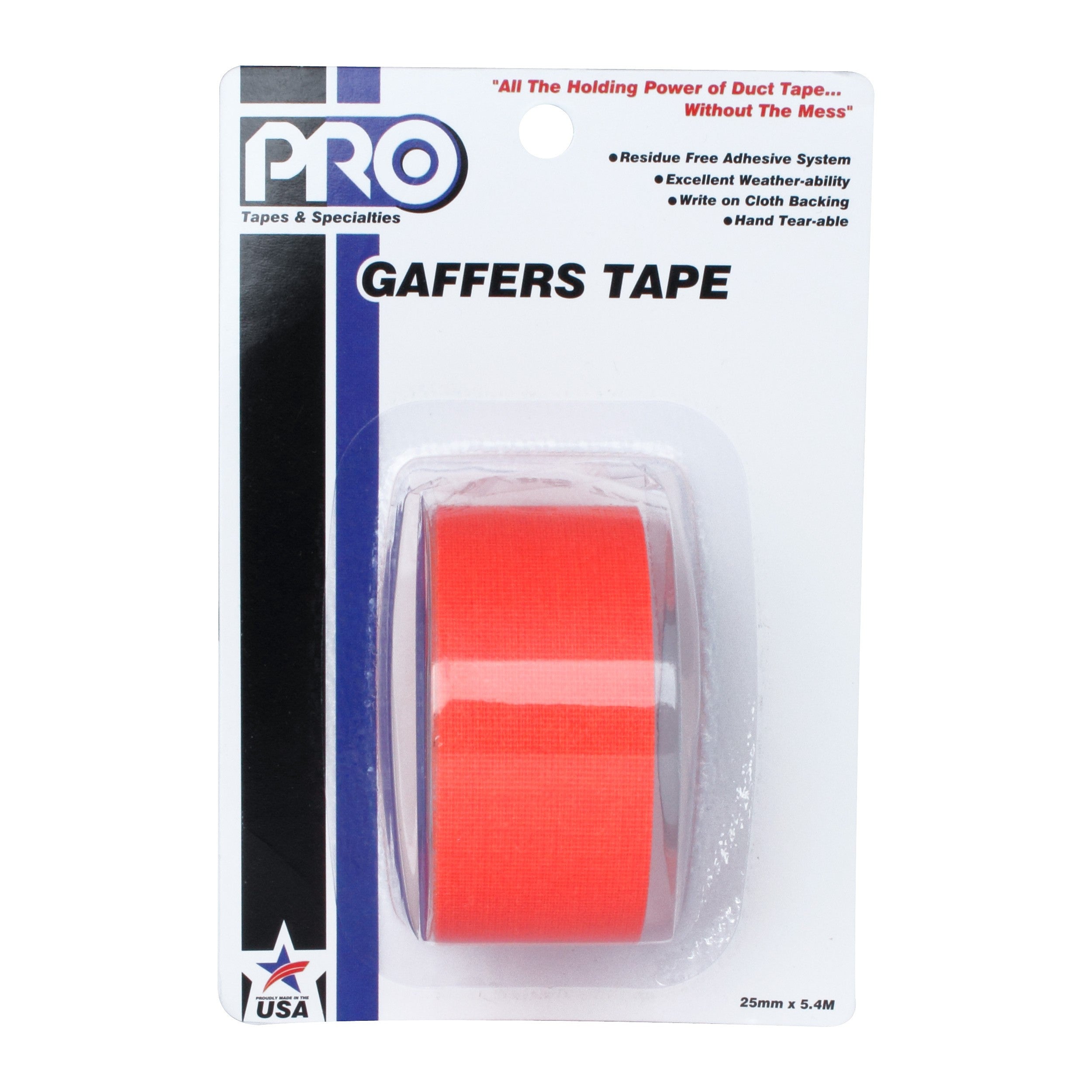 Rouleau Mini Gaffer fluo tissu 25 mm x 5.5 m