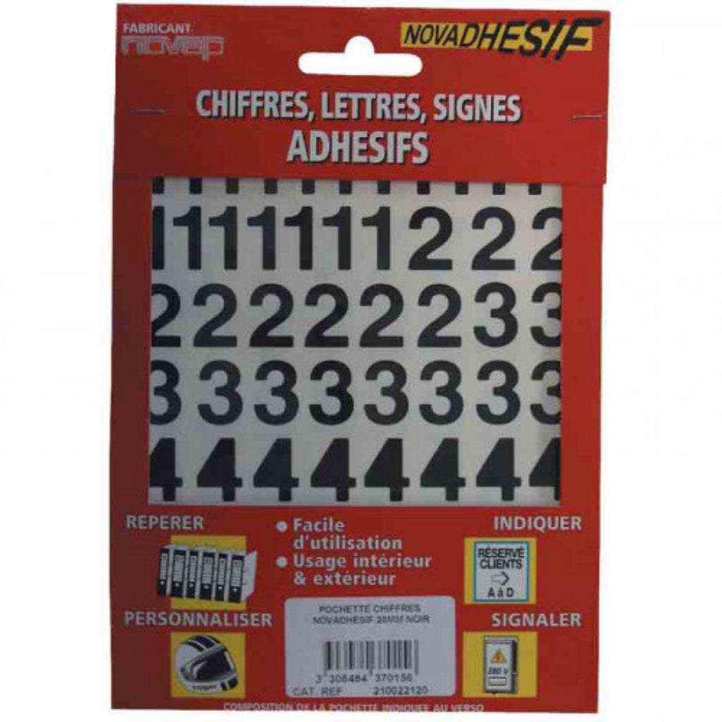 Adhesive number pouch
